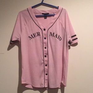 mermaid baseball jersey t-shirt